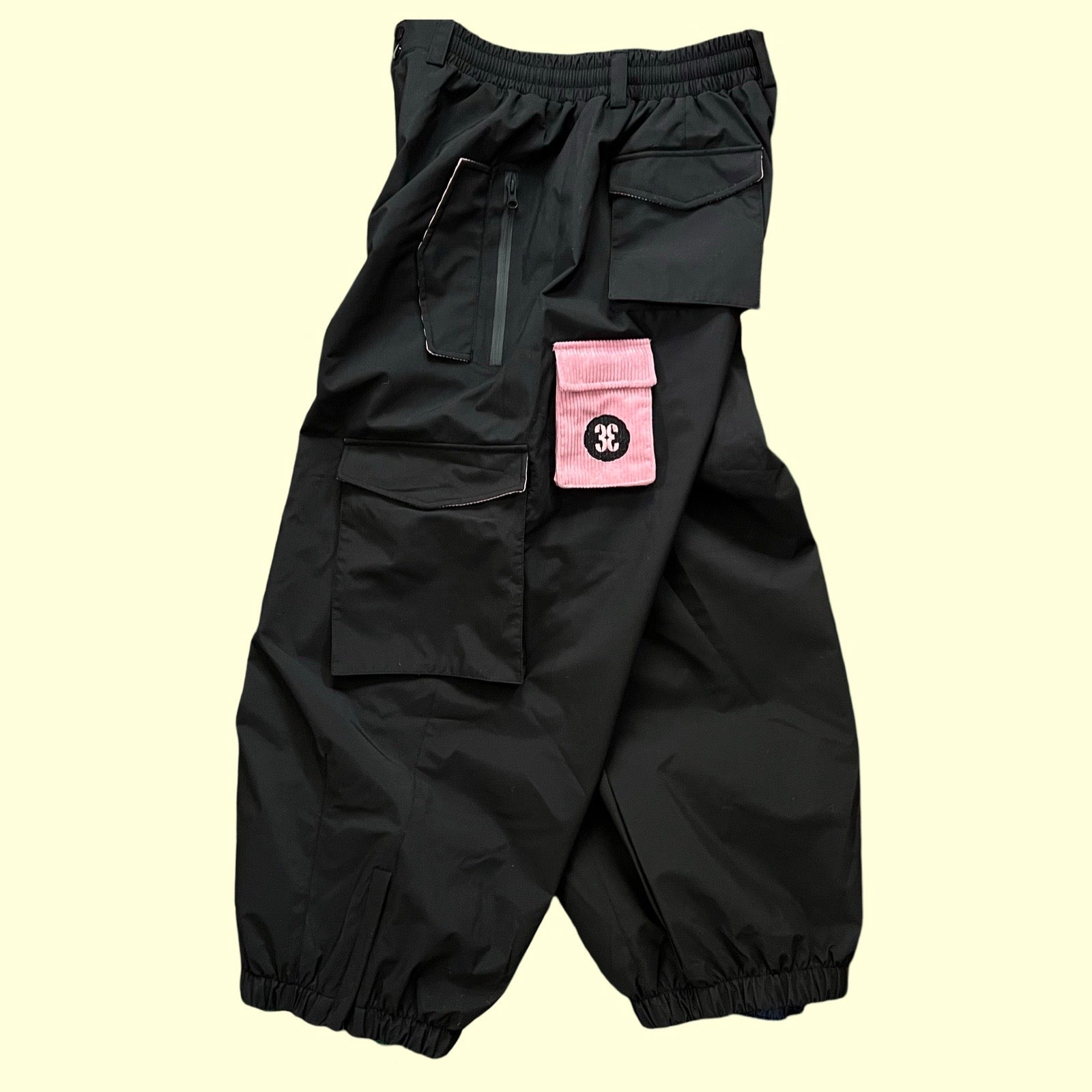 Big Strides Snowpants (Black wit da pink)